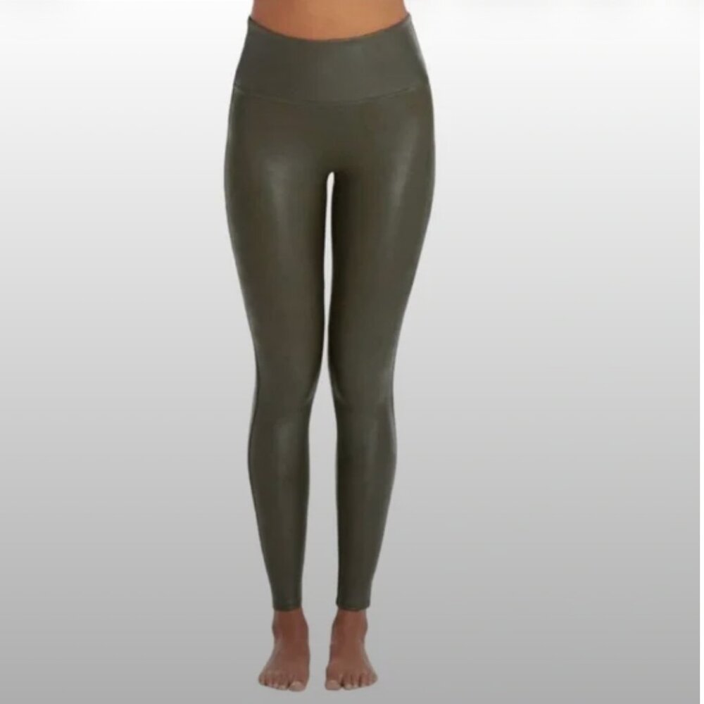 Olive green full length Spanx, high performance quality, comfortable, durable